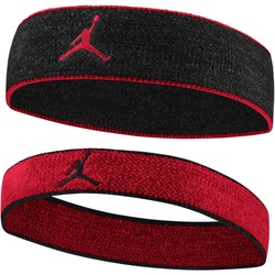 2er Pack NIKE Jordan Chenille Stirnbänder 053 - black/gym red/gym red