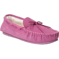 Hush Puppies - Damen Hausschuhe "Allie", Leder FS6640 (37 EU) (Rosenrot) - Rot - 37