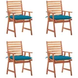 vidaXL Gartenstuhl 62 x 62 x 92 cm blau 4 St.