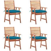 vidaXL Gartenstuhl 62 x 62 x 92 cm blau 4 St.
