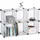 Relaxdays Regalsystem 6 Fächer 96 x 32 x 65 cm Transparent