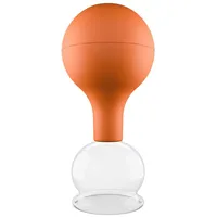 PULOX Schröpfglas aus Echtglas mit Saugball - 40mm in Braun 1 St Gerät