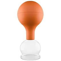 PULOX Schröpfglas aus Echtglas mit Saugball - 40mm in Braun 1 St Gerät