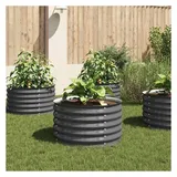 vidaXL Garten-Hochbeet verzinkter Stahl 80 x 80 x 44 cm Grau
