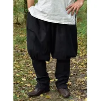 Battle Merchant Wikinger-Kostüm Wikinger-Hose / Rushose Olaf, schwarz L schwarz L | L