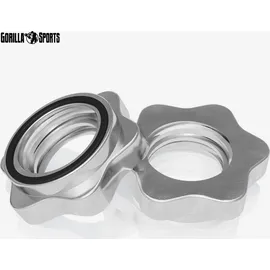 Gorilla Sports Kurzhantelset 20 kg Kunststoff schwarz - 2er Set, Ø 30mm, mit 2 Kurzhantelstangen und 4 Sternverschlüssen