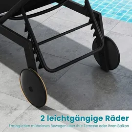 Costway Gartenliege 150 x 0 x 0 cm Schwarz