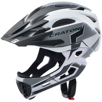 Fahrradhelm C-Maniac Pro Helmet, Weiß/Schwarz Matt, L
