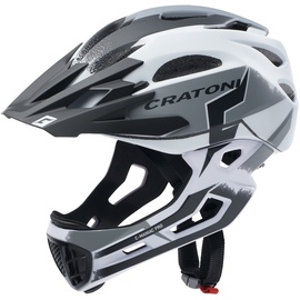Cratoni Fahrradhelm C-Maniac Pro Helmet, Weiß/Schwarz Matt, L