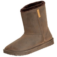 Woman, Gefütterte Damen Gummistiefel, 100% Wasserdicht, Farbe: Dunkelbraun, Größe: 42