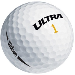 elbedruck Golfball Wilson Ultra Distance Golfbälle 3 oder 15 Stück weiß neu (keine Lakeballs) (Set, 3er-Pack, 15er-Pack), Titankern