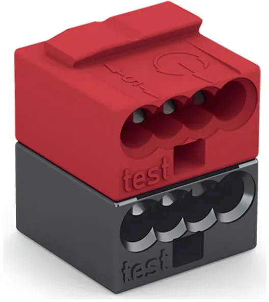 Wago Steckverbinder für EIB-Anwendungen, 2 x 4-fach, dunkelgrau/rot, 50 St.