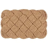 ib laursen Türmatte aus Kokosfasern geflochten, rechteckig, grau, klein