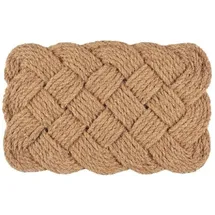 ib laursen Türmatte aus Kokosfasern geflochten, rechteckig, grau, klein