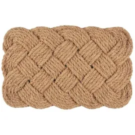 ib laursen Türmatte aus Kokosfasern geflochten, rechteckig, grau, klein