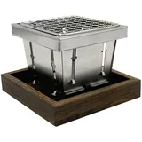 Mini Grill Holzkohlegrill Portable & Klappbar – Ultra-portabler Edelstahl Grill für 1-2 Personen, Ideal für Picknick, Camping,Balkon,Garten,Outdoor – Mit Grillrost,Tasche & Ständer Wiederverwendbar