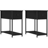 vidaXL Nachtschrank 2 Stk. 30 x 60 x 60 cm Schwarz