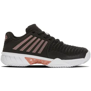 K-Swiss Performance Damen Express Light 3 HB Tennis Shoe, Black/Steel Gray/Rose Gold, 37.5 EU - 37.5 EU