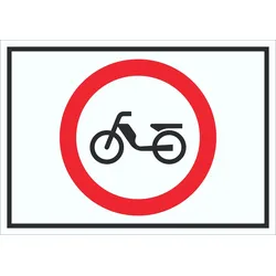 HB-Druck Schild Verbot Mofas Symbol A3 (297x420mm)