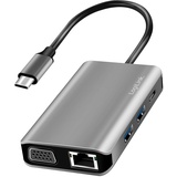 Logilink USB 3.2 Docking-Station 7-Port, USB-C PD (PowerDelivery), UHD-4K Auflösung, RJ45 Gigabit Netzwerk