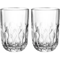 LEONARDO HOME GOCCE Latte Macchiato Glas • 6 Stück • 6 Latte Macchiato Gläser • LM Becher für Siebträger • Spülmaschinengeeignet • Tropfenstruktur • Matchaglas • Transparent • Klar • 390 ml • 055188