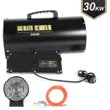 TolleTour Gasheizgebläse Heizgerät 30kW Gasheizer Heizkanone Gasofen Bauheizer für 450m2 Werkstätten, Straßenbrücken, Eisenbahnflughäfen Ma...