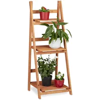 Relaxdays Blumentreppe 41 x 40 x 107,5 cm Braun