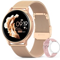 Smartwatch, Smartwatch Damen, 1.32" HD Fitness Tracker, Touchscreen Armbanduhr mit Bluetooth Anruf, IP67 Wasserdicht, mit Schlafmonitor Pulsuhr Blu...