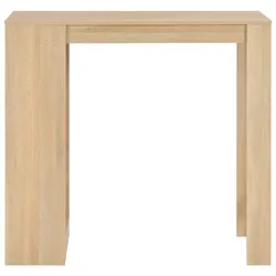 vidaXL Bartisch mit Regal Eichenbraun 110x50x103 cm