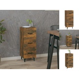 vidaXL Sideboard Räuchereiche 34,5x34x90 cm Holzwerkstoff