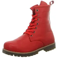 Andrea Conti Damen Stiefelette Boot Schnürung Leder Profilsohle 0342847, Größe:39 EU, Farbe:Rot - 39 EU