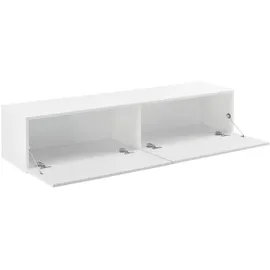 [en.casa] Evaton TV-Lowboard 140 x 30 x 33 cm Weiß Spanplatte