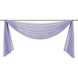 CULASIGN 1 Stück Voile Vorhang Transparent - Querbehang Stores Gardinen Schals Himmelbett Hochzeit Dekoschals Vorhänge Schals (Lila,HxB 145x400cm)