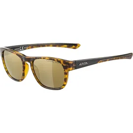 Alpina LINO II - Verspiegelte und Bruchsichere Sonnenbrille Mit 100% UV-Schutz Für Erwachsene, havana, One Size