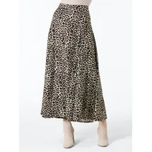 Creation L Premium A-Linien-Rock Damen Animalprint Beige/Schwarz 48