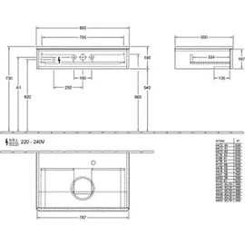 Villeroy & Boch Antao K08_5 800x190x500mm