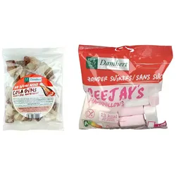 Damhert PeeJay ́s Marshmallows ohne Zucker + Colafläschchen ohne Zucker