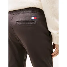 Tommy Hilfiger Jogger Pants TOMMY JEANS "TJM SCANTON COTTON CANVAS", Herren, Gr. M, N-Gr, washed schwarz, Web, Obermaterial: 97% Baumwolle, 3% Elasthan, Hosen, mit elastischem Bund