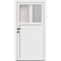 Nebeneingangstür Holz nach Maß "ANTONIA-R" Weiß RAL 9016 beidseitig innen öffnend DIN links