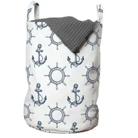 ABAKUHAUS Anker Wäschesack, Retro maritimes Design, Wäschekorb mit Griffen