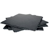 4er Set Schieferplatte 30x30cm Schwarz - 23464620