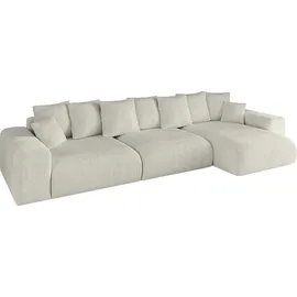 altdecor Ecksofa Cord 2-Sitzer Creme