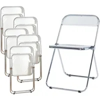 [en.casa] Klappstuhl Pornainen 6 Stk. Transparent