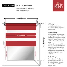 Lichtblick Duo Rollo / Doppelrollo Klemmfix 45 x 150 cm heidelbeere/blau grün