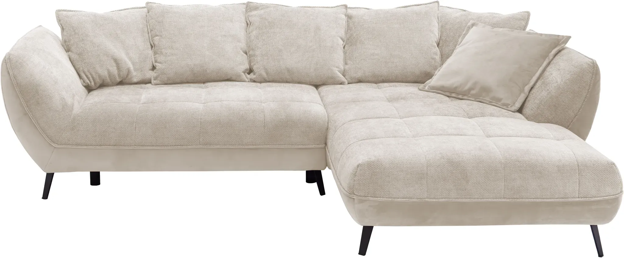 Ecksofa EXXPO - SOFA FASHION "Midway mit einfacher Easy-Lift-Bettfunktion, bequem und modern", beige, B:282cm H:91cm T:187cm, Sofas, inkl. Bettfunktion und praktischem Bettkasten, L-Form