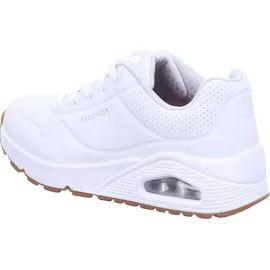 SKECHERS Uno Stand On Air Sneaker, White Synthetic Trim, 36 EU