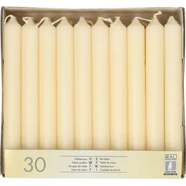 Papstar Tafelkerzen 19,6 cm Ø 2,1 cm creme 30 St.