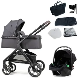 Pixini Kinderwagen 3in1 dunkelgrau