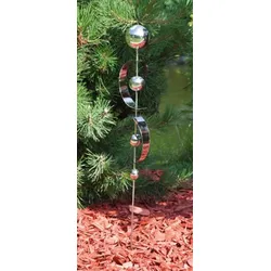 HGD Gartenstecker aus Edelstahl mit 4 Edelstahlkugeln, wetterbeständig