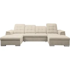 werk2 Wohnlandschaft Mikrofaser 330cm U-Form Beige